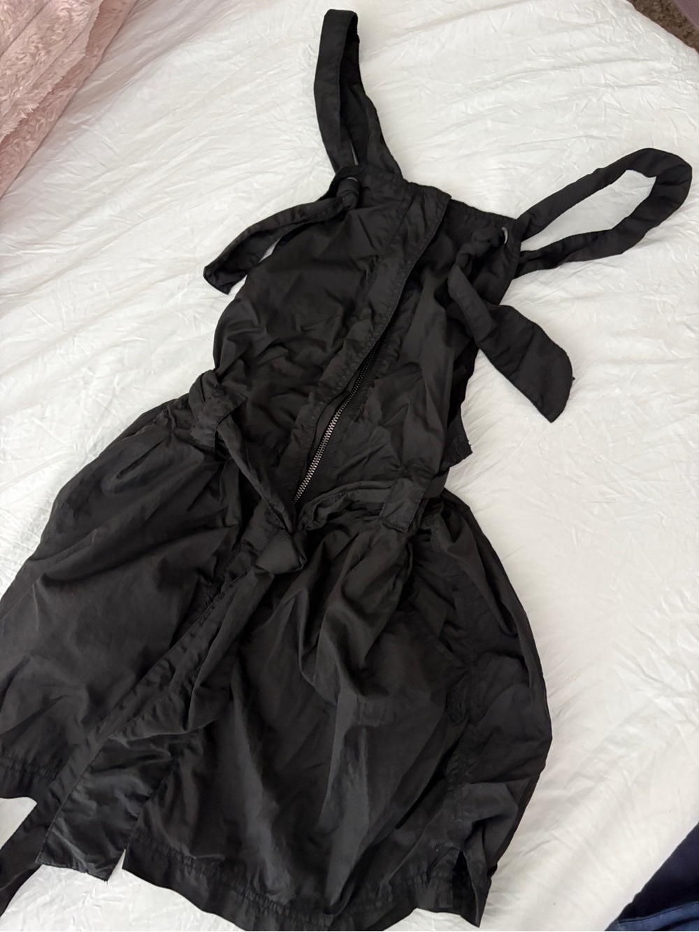 Free People Movement Black Nylon Zip-up Athletic Onesie